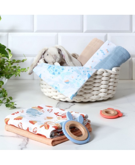 BabyOno vystyklai medvilniniai 3 vnt, oranžiniai 348/09