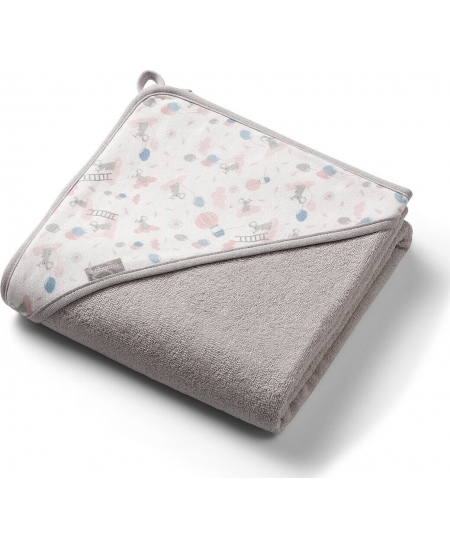 BabyOno rankšluostis su gobtuvu frotinis 100x100 pilkas 1552/03