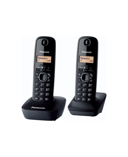 Panasonic | Cordless | KX-TG1612FXH | Built-in display | Caller ID | Black | Conference call | Phonebook capacity 50 entries | W