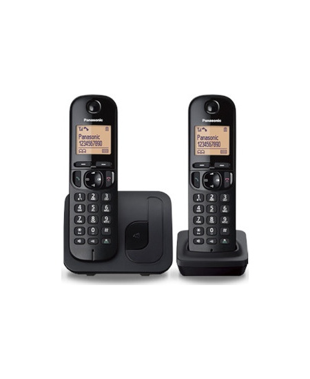 Panasonic | Cordless | KX-TGC212FXB | Built-in display | Caller ID | Black | Phonebook capacity 50 entries | Speakerphone