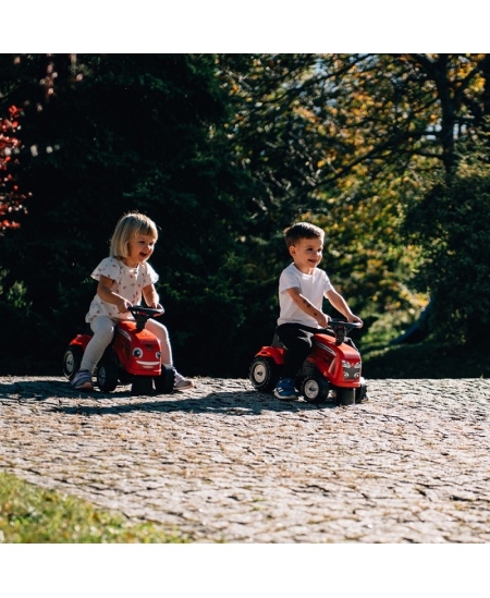 FALK Traktorek Baby Massey Ferguson Czerwony z Przyczepką + akc. Od 1 roku