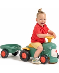 FALK Traktorek Baby Maurice Zielony Vintage z Przyczepką od 1 roku