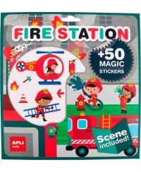 Lipdukų žaidimas su plakatu – Gaisrinė