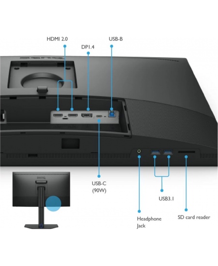Benq | Monitor | SW272Q | 27 " | IPS | 16:9 | 60 Hz | 5 ms | 2560 x 1440 pixels | 300 cd/m² | HDMI ports quantity 2 | Blac
