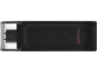 Kingston | USB Flash Drive | DataTraveler 70 | 128 GB | USB 3.2 Gen 1 Type-C | Black