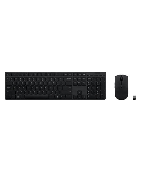 Lenovo | Professional Wireless Rechargeable Combo Keyboard and Mouse | Keyboard and Mouse Set | Wireless | Mouse included | Lith