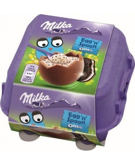 Šokoladiniai kiaušiniai MILKA su Oreo ir šaukšteliu, 128 g