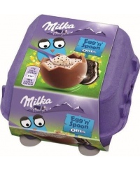 Šokoladiniai kiaušiniai MILKA su Oreo ir šaukšteliu, 128 g