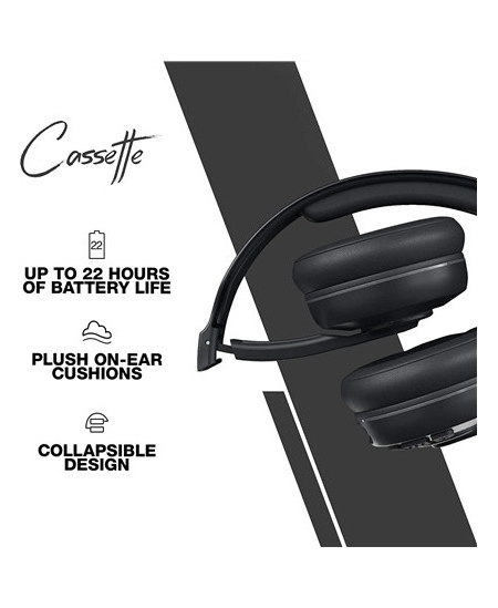Skullcandy Wireless Headphones Cassette Wireless/Wired, On-Ear, Microphone, 3.5 mm, Bluetooth, Black