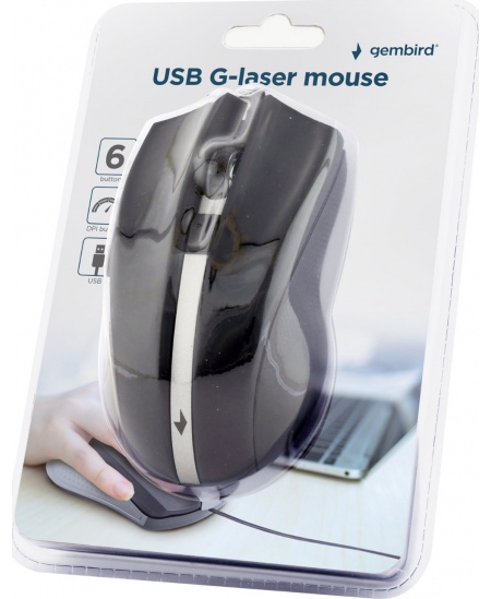 Gembird | Mouse G-laser | MUS-GU-02 | Wired | USB | Black