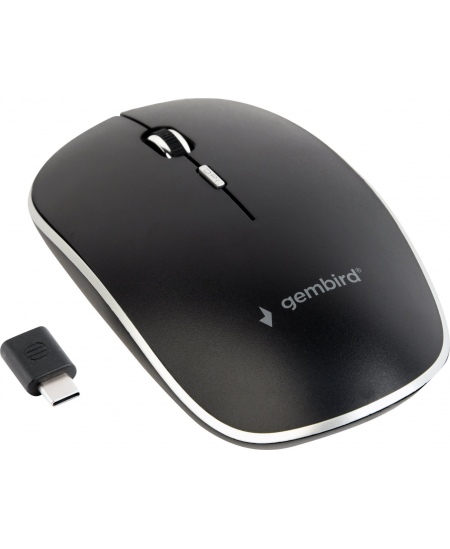 Gembird | Silent Optical Mouse | MUSW-4BSC-01 | Wireless | USB-C | Black