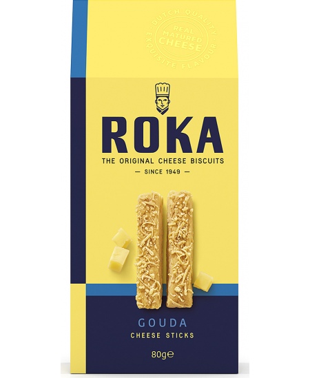 Sūrio lazdelės ROKA Gouda, 80 g