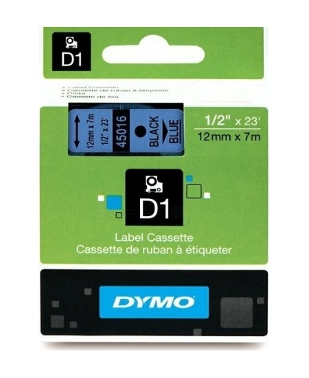 Dymo 45016 (S0720560) Etikečių juosta 12mm x 7m, Black on Blue