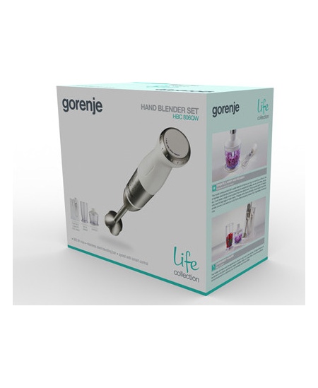 Gorenje | Blender | HBC806QW | Hand Blender | 800 W | Number of speeds Variable | Chopper | White