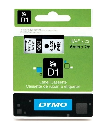 Dymo Label 43613 Balta /Juoda (S0720780), juostelė