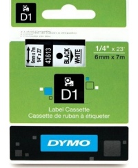 Dymo Label 43613 Balta /Juoda (S0720780), juostelė