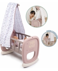 SMOBY Baby Nurse Kołyska z Baldachimem dla Lalki Łóżeczko