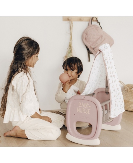 SMOBY Baby Nurse Kołyska z Baldachimem dla Lalki Łóżeczko