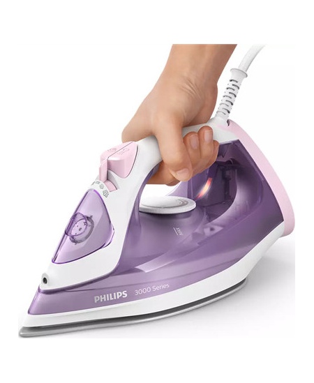 Philips | DST3010/30 3000 Series | Steam Iron | 2000 W | Water tank capacity 300 ml | Continuous steam 30 g/min | Purple/White