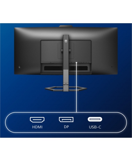 Philips | Monitor with Windows Hello Webcam | 34E1C5600HE/00 | 34 " | VA | 21:9 | 100 Hz | 4 ms | 3440 x 1440 pixels | 300 