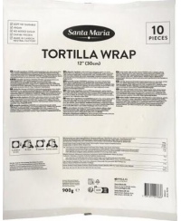 Tortilijos 12" SANTA MARIA, 30 cm, 10 vnt., 900 g