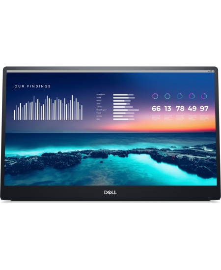 Dell Portable Monitor P1424H 14 ", LCD, FHD, 1920 x 1080, 16:9, 6 ms, 300 cd/m², Silver