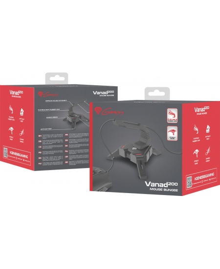 Genesis | Mouse Bungee | Vanad 200 | Gaming | Black