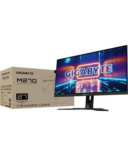 Gigabyte | Gaming Monitor | M27Q-EK | 27 " | IPS | QHD | 170 Hz | 0.5 ms | 2‎‎560 x 1440 pixels | 3‎50 cd/m² | HDMI 