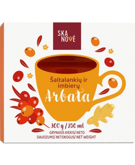 Šaltalankių ir imbiero arbata SKANOVĖ, 300 g.