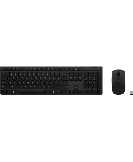 Lenovo | Professional Wireless Rechargeable Combo Keyboard and Mouse | Keyboard and Mouse Set | Wireless | Mouse included | Esto