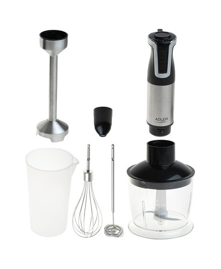 Adler | AD 4627 | Hand Blender Set | 1800 W | Number of speeds 20 | Turbo mode | Chopper | Stainless Steel/Black