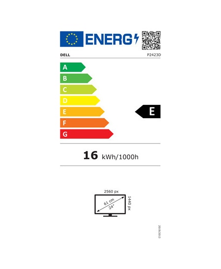 Dell Monitor P2423 24 ", IPS, WUXGA, 1920 x 1200, 16:10, 5 ms, 300 cd/m², Black, 60 Hz, HDMI ports quantity 1
