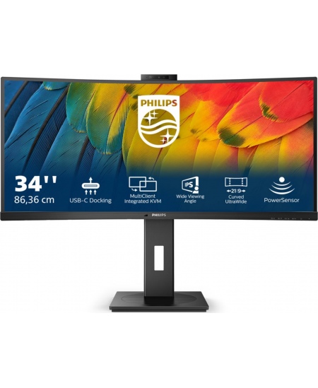 Philips | Curved Monitor | 34B1U5600CH/00 | 34 " | VA | WQHD | 21:9 | 120 Hz | 4 ms | 3440 x 1440 | 350 cd/m² | HDMI ports