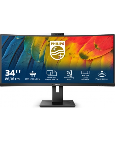 Philips | Curved Monitor | 34B1U5600CH/00 | 34 " | VA | WQHD | 21:9 | 120 Hz | 4 ms | 3440 x 1440 | 350 cd/m² | HDMI ports