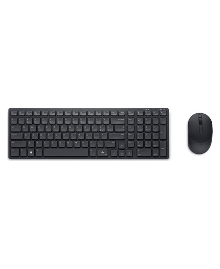 Dell | Silent Keyboard and Mouse | KM555 | Keyboard and Mouse Set | Wireless | Estonian (QWERTY) | Black | 2.4 GHz, Bluetooth 5.