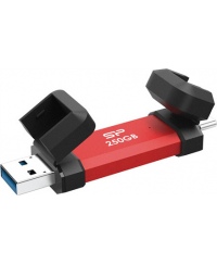 Silicon Power DS72 | 250 GB | USB Type-A/USB Type-C 3.2 Gen 2 | Red