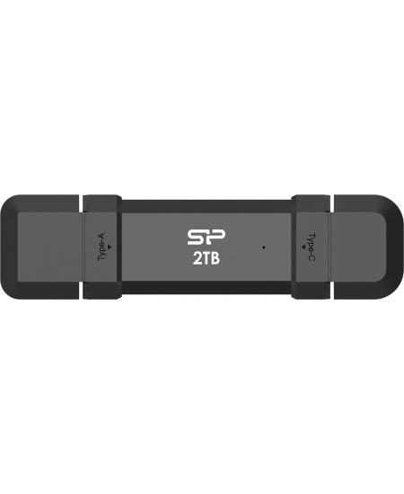 Silicon Power Portable External SSD | DS72 | 250 GB | USB Type-A and USB Type-C 3.2 Gen 2 | Black