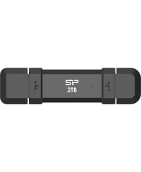 Silicon Power Portable External SSD | DS72 | 250 GB | USB Type-A and USB Type-C 3.2 Gen 2 | Black