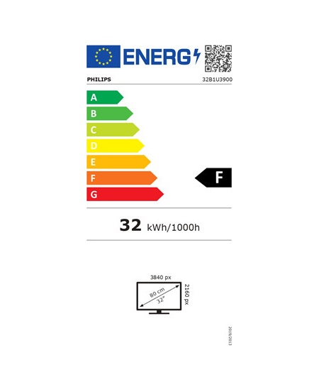 Philips 32B1U3900/00 | 32 " | VA | 16:9 | 60 Hz | 4 ms | 3840 x 2160 pixels | 350 cd/m² | HDMI ports quantity 2