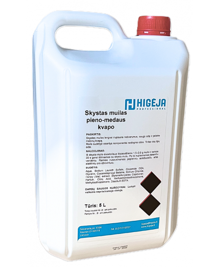 Skystas muilas HI-LABS, pieno-medaus kvapo, 5 l