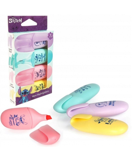 Vaikiškas žymeklių rinkinys DISNEY Stitch Pastel, 4 spalvos