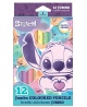 Spalvoti pieštukai DISNEY Stitch Pastel JUMBO, 12 spalvų