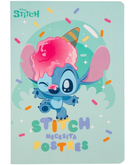 Sąsiuvinis linijomis DISNEY Stitch Pastel Nr. 4, A5, 60 lapų, 70 gms