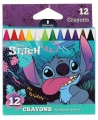 Vaškinės kreidelės DISNEY Stitch Blue, 12 spalvų