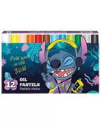 Aliejinės pastelės DISNEY Stitch Blue 12 vnt.