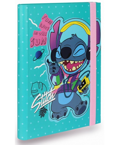 Kartoninis aplankas su gumele DISNEY Stitch Blue Nr. 2, A5