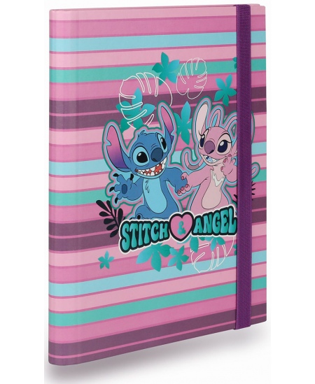 Kartoninis aplankas su gumele DISNEY Stitch Blue Nr. 3, A5