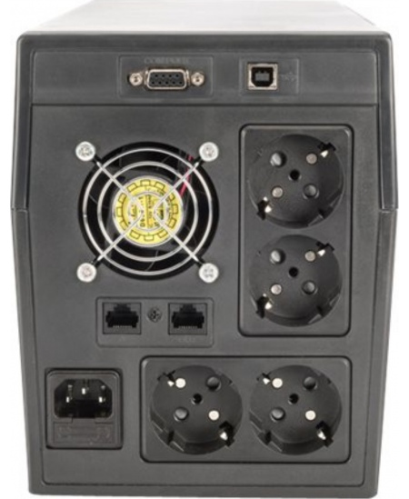 Digitus Line-Interactive UPS DN-170074, 1000VA, 600W, 2x 12V/7Ah battery, 4x CEE 7/7 outlet, 2x RJ45, 1x USB 2.0 type B, 1x RS23
