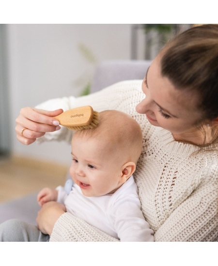 Babyono natūralių šerių šepetys vidutinio minkštumo 1655