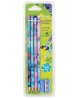 Pieštukai su trintukais DISNEY Stitch Blue, trikampiai, su drožtuku, HB, 4 vnt.